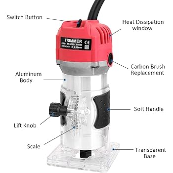 Freza electrica pentru lemn 800W, 31000 RPM + 15 accesorii