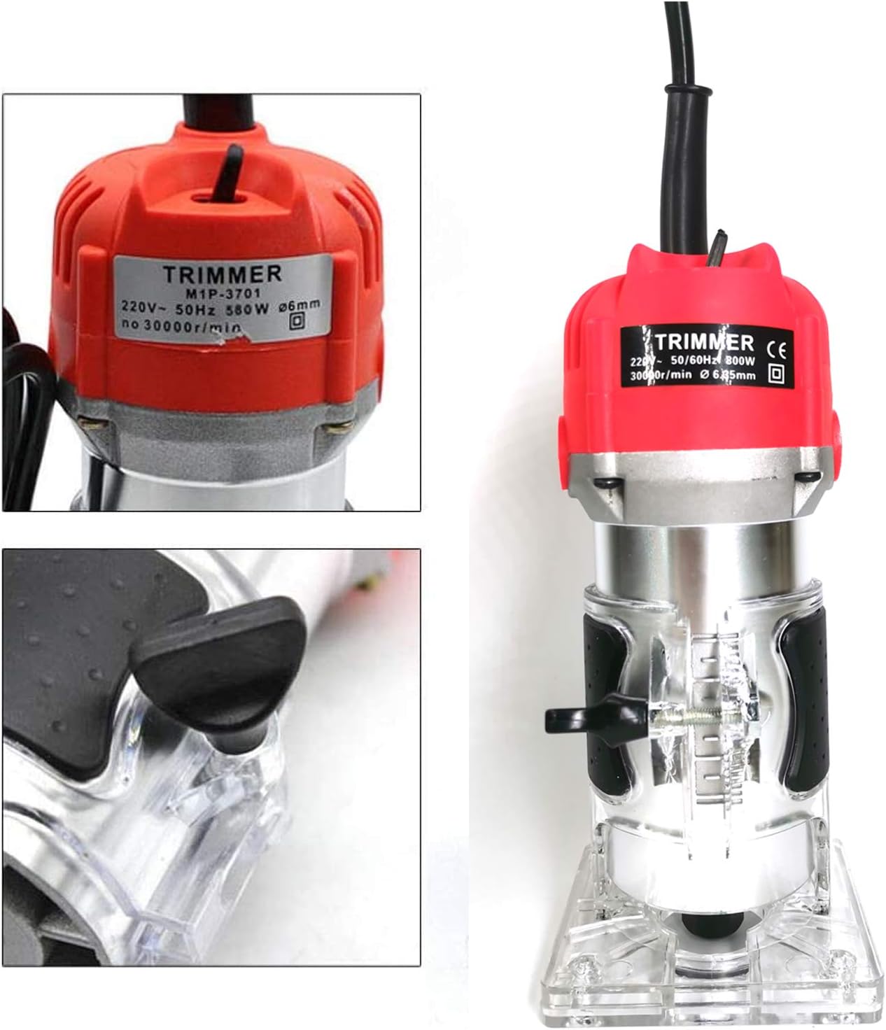 Freza electrica pentru lemn 800W, 31000 RPM + 15 accesorii